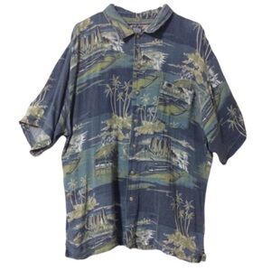 PIRATE SURF Men’s VACATION Button Down SHIRT Size XL